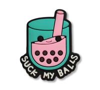Super Cute Suck My Balls Cheeky Drink Rude - Charms For Crocs/Shoes - PVC