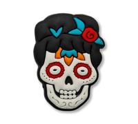 SUPER CUTE Woman Sugar Skull Tattoo With Rose - Charms For Crocs/Shoes - 3D