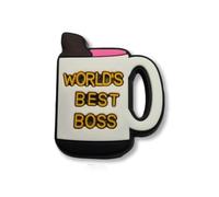 Super Cute Worlds Best Boss Cup - Suck up - Charms For Crocs/Shoes - PVC