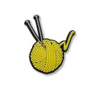 Super Cute Yellow Knitting Needle Crochet Ball Of Wool Croc Charm - Hobby Pretty
