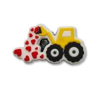 SUPER CUTE Yellow Love Heart Tractor - Charms For Crocs/Shoes - 3D- Country