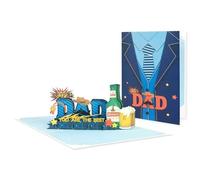 Super Dad 3D Pop-Up Greeting Card, Father's Day Card, You Are the Best Theme