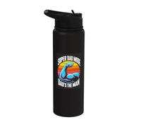 Super Dad Mode Dads The Man Father Strength Stainless Steel Insulated Water Bottle