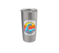 Super Dad Mode Dads The Man Fathers Day Hero Stainless Steel Insulated Tumbler