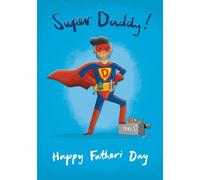 Super Daddy & His Tools Happy Father's Day Greeting Card Fathers Day Cards