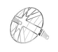 SUPER DAFI Headlight Grille Universal 6.5" Motorcycle Heavy Duty Front Lamp MeshHeadlight Mesh Grill Guard Grille Cover Protector Chrome Accessories Head Light Guard(2)