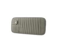 SUPER DAFI Sun Visor Clip 1pcs Univerisal Car CD Case Holder Vehicle Sun Visor Organizer With DVD Storage Sleeves Pen Sunglasses Card Pockets Glasses Case Durable(Grey)