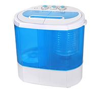 SUPER DEAL Portable Compact Washing Machine, Mini Twin Tub Washing Machine w/Washer&Spinner, Gravity Drain Pump and Drain Hose