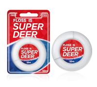 Super Deer Waxed Dental Floss, Plaque Remover for Teeth, Shred Resistant, Floss Slides Smoothly, Easy to Use, Waxed, Deep Cleaning Teeth, Oral Care, for Adults & Kids, 1 Pack, 55 yd (1)