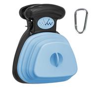Super Design Dog Pooper Scooper - Ideal for Small & Large Dogs, Yard & Walks, Adjustable Leash & Bag Attachment, Perfect for Travel & Camping (Blue)
