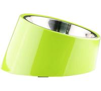 SuperDesign Mess Free 15° Slanted Bowl for Dogs and Cats, Tilted Angle Bulldog Bowl Pet Feeder, Non-Skid & Non-Spill, Easier to Reach Food M/300ml Green