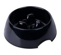 Super Design Slow Feeder Dog Bowl, Melamine, 1.5 Cup, Black, 8.6 x 8.4 x 2.7 in, 1.39 Pounds