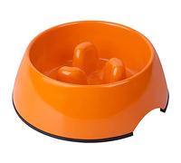 SUPER DESIGN SUPERDESIGN Dog Slow Feeder Bowl 1 Cup Feeding Cat Bowls Down Small Medium Breed Fun Gulping Puppy Dry Wet Raw Food Non-Slip, Orange