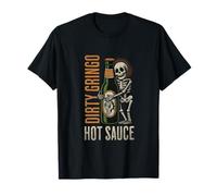Super Dirty Gringo Hot Sauce Retro Skeleton Bottle Vintage T-Shirt