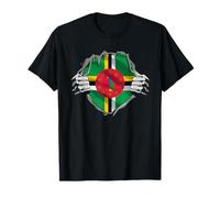 Super Dominican Heritage Proud Dominica Roots Flag T-Shirt