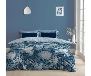 Super Dreamer King Size Bedding Sets - 4 Piece Reversible Flower Bed Covers, 1x Kingsize Duvet Cover, 1x Fitted Sheet, 2x Pillowcases - Breathable Soft Comforter Cover