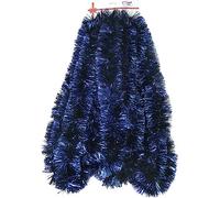 Super Duper Thick Tinsel Garland Multi-Packs for Christmas, Birthdays, Holiday Decoration, Special Events 25 ft. Long 1 Pack (Navy Blue)