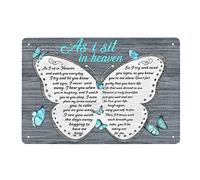Super durable As I Sit in Heaven and Watch You Everyday-Butterfly Tin Sign Vintage Cave Bar Home Wall Decoration Metal Wall Hanging Gift 8x12 Inch