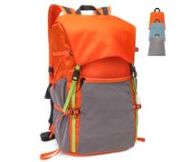 Super Eager 20L Hiking Backpack, Water-Resistant Foldable Travel Backpack for Men Women, Packable Daypack for Camping Cycling Running Climbing, Orange