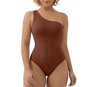 Super Eagle® Bodysuit Shapewear for Women Tummy Control Seamless Full Body Shaper Single Shoulder Non-Padded Shaping Leotard Tops Women's Waist Trainer Vest