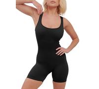 Super Eagle® Shapewear for Women Padded Seamless Ribbed Tummy Control Butt Lifter Full Body Shaper Shaping Bodysuits Unitard High Stretch Yoga Gym Wear
