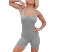 Super Eagle® Shapewear for Women Padded Seamless Ribbed Tummy Control Butt Lifter Full Body Shaper Shaping Bodysuits Unitard High Stretch Yoga Gym Wear