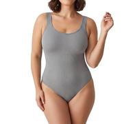 Super Eagle® Women Shapewear Bodysuit Ribbed Seamless Waist Trainer Vest Tummy Control Full Body Shaper Square Neck Leotard Tank Tops Padded Shaping Body Suit