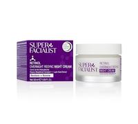 Super Facialist Retinol Overnight Resync Night Cream 50ml - Anti-Ageing Night Moisturiser with Hydrating Complex for Smoother Skin, Targets Fine Lines & Wrinkles, Vegan, All Skin Types