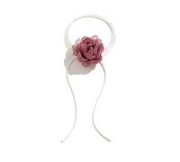 Super Fairy Rose Mesh Flower Retro Necklace Collar Choker Neck Chain Princess Belt Women Jewelry Mesh Flower Pendant Necklace For Women