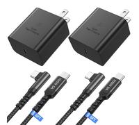Super Fast Charger Type C, Costyle 45W USB C Charger Type C Fast Charging Block with 6FT Right Angle 5A USB C Cable for Samsung Galaxy S23 Ultra S23 Plus S23+ S22 S21 S20 FE,Galaxy Tab S7 S8