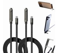 Super Fast Charging Invisible Holder Charger Cable with Stand, 2-in-1 Invisible Holder Charger Cable - 240w Fast Charging Cord with Built-in Phone Stand for Gaming,Office,Car Travel,Compatible (2pcs)