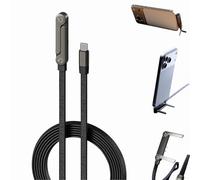 Super Fast Charging Invisible Holder Charger Cable with Stand, 2-in-1 Invisible Holder Charger Cable - 240w Fast Charging Cord with Built-in Phone Stand for Gaming,Office,Car Travel,Compatible (1pc)