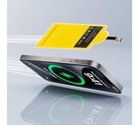 Super Fast Type C Qi Wireless Charging Receiver and Adapter, 1300 mA, Compatible with Google Pixel, Samsung, Huawei, LG, Sony, Motorola, Nokia, HTC and Other USB-C Android Smartphones