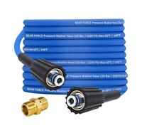 Super Flexible Pressure Washer Hose M22 Brass Fitting 10M 1/4" 220Bar, Kink Resistant Extension Hose,Power Washer Hose Replacement for Ryobi, Troy Bilt, Greenworks, Craftsman Most Brand Power Washer