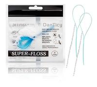 Super Floss Threaders, Periodontal Floss, Orthodontic Threader, Ultraclean Access Tool for Daily Care of Periodontal Disease and Gum Health for Implant, Bridge and Braces 30PCS