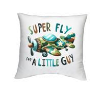 Super Fly for a Little Guy Plane Flying Pilot Cushion Cover - 40cm x 40cm