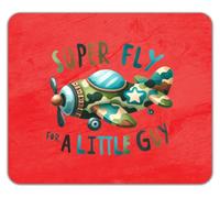 Super Fly for a Little Guy Plane Flying Pilot Mouse Mat Pad 24cm x 19cm