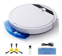 SUPER FOREST Sweeping Robot Vacuum with Mop 3 In 1 Smart Robot Vacuum Cleaner with Remote Control 45mm Ultra Thin Robot Vacuum and Mop Combo 1800Pa Suction Anti Drop for Pet Hair Carpet