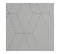 Super fresco Diamond Geo Grey/Silver Wallpaper