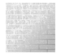 Milan Brick Wallpaper Superfresco Silver One Size