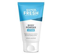 Super Fresh Body Powder Lotion by SweatBlock - Talc Free, Anti-Chafing, Deodorizing, Natural Ingredients - No Mess Body Powder Lotion for Men and Women - 4 fl oz.