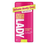 Super Fresh Lady Natural Deodorant for Women | Aluminum Free, Whole Body Deodorant Stick, Perfect for Armpits, Underboob, Crotch & Lady Parts | Coconut + Vanilla