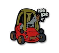 Super Funny Road Road Goose In Red Car Beeping Croc Charm - Animal