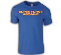 Super Furry Animals T-Shirt | Britpop 90s | Welsh (UK, Alpha, XL, Regular, Regular, Royal Blue)