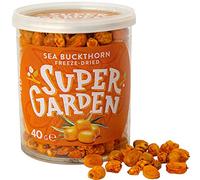 Super Garden Sea Buckthorn Berries - Freeze Dried Sea Buckthorn Rich in Vitamins & Omega Fatty Acids - Natural Immune-Boosting Fruit for Smoothies, Baking & Snacks - No Added Sugar - 40g