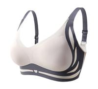 Super Gather Push Up Bra, Wireless Push-Up, Back Smoothing, Comfortable Gather, Lift Bra - Women's Blue