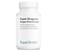 Supersmart - Super Gingerols - Ginger Root Extract Standardised to 20% Gingerols - Digestive Support & Anti Inflammatory Supplement | Non-GMO & Gluten Free - 60 Vegetarian Capsules