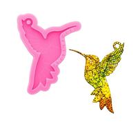 Super Glossy Lovely Hummingbird Style Silicone Mold Resin Keychain Mold Jewelry Epoxy Mould Crafting Keychain Resin Jewelry Making Silicone Mold