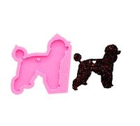 Super Glossy Poodle Shape Silicone Molds Pet Dog Keychain Polymer Clay Mold Necklace Epoxy Resin DIY Jewelry Making Silicone Mold Resin Crafting Molds