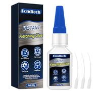 Super Glue 30 g, Superglue All Purpose, Strong Glue with Anti-clog Cap, Clear Superglue for Plastic, Glass, Ceramic, Metal, Wood, DIY, Precise Repair (Clear, Fletching Glue)